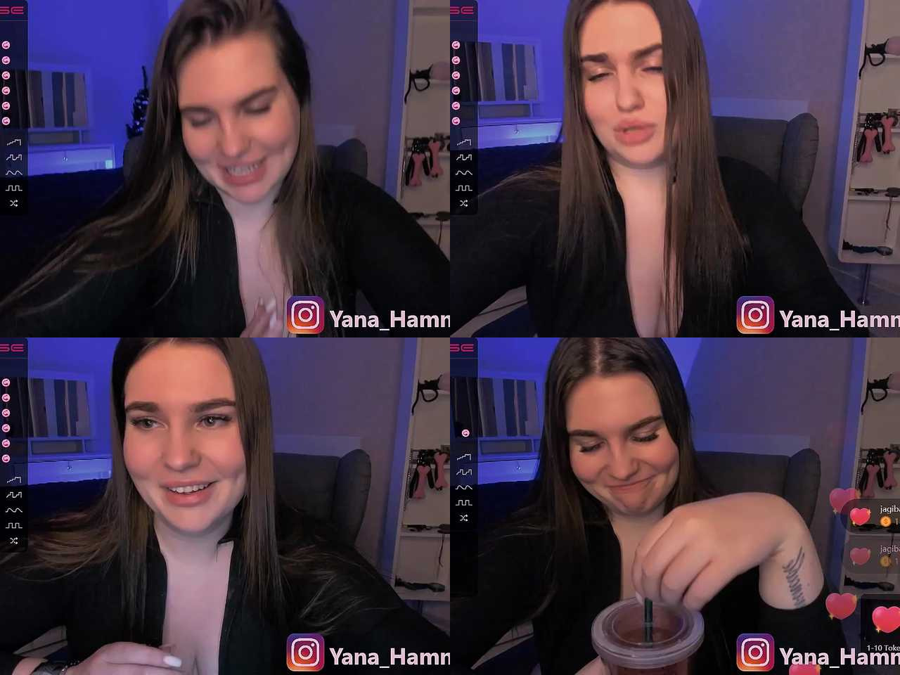 Cam Model Yana-Hammer Female Stripping Green Eyes Lovense Bisexual Large Tits